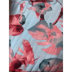 Viscose Estampada Floral Fundo Azul corte 10 metros Viscose Estampada Floral Fundo Azul corte 10 metros