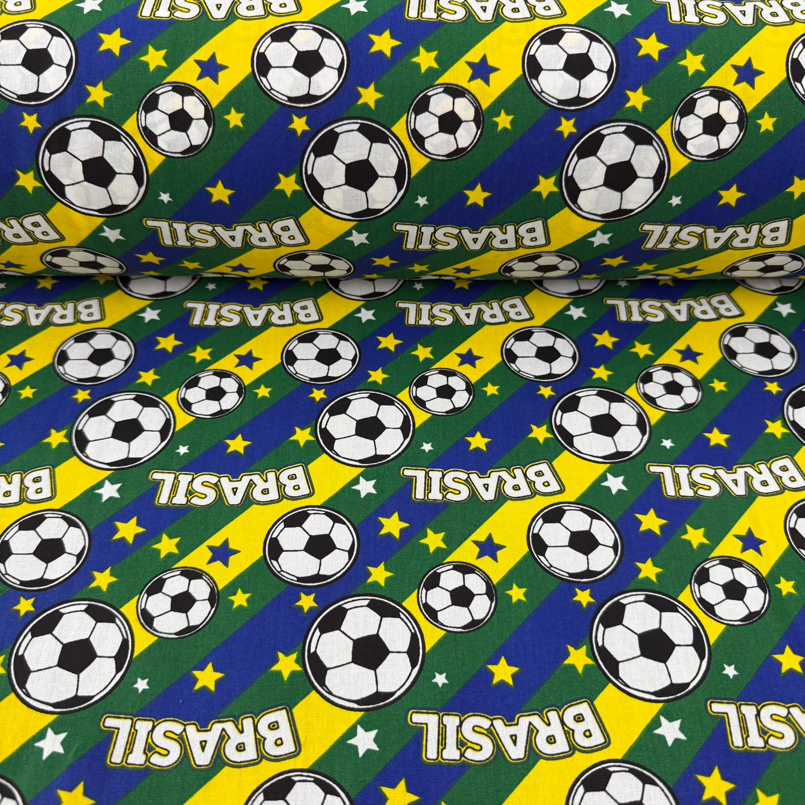 Tricoline Brasil Verde  Amarelo Azul