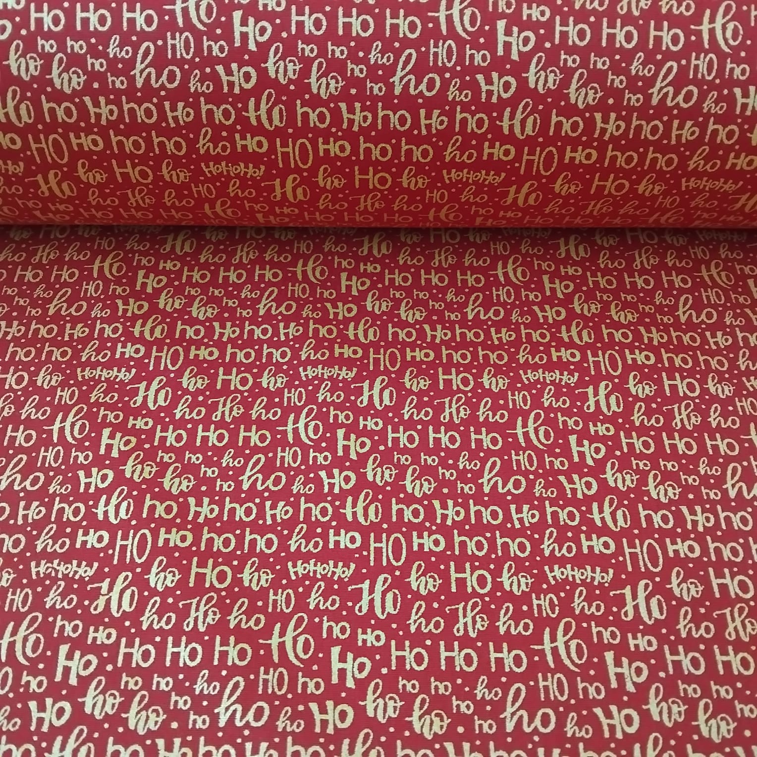 Tricoline De Natal Ho Ho Ho Vermelho