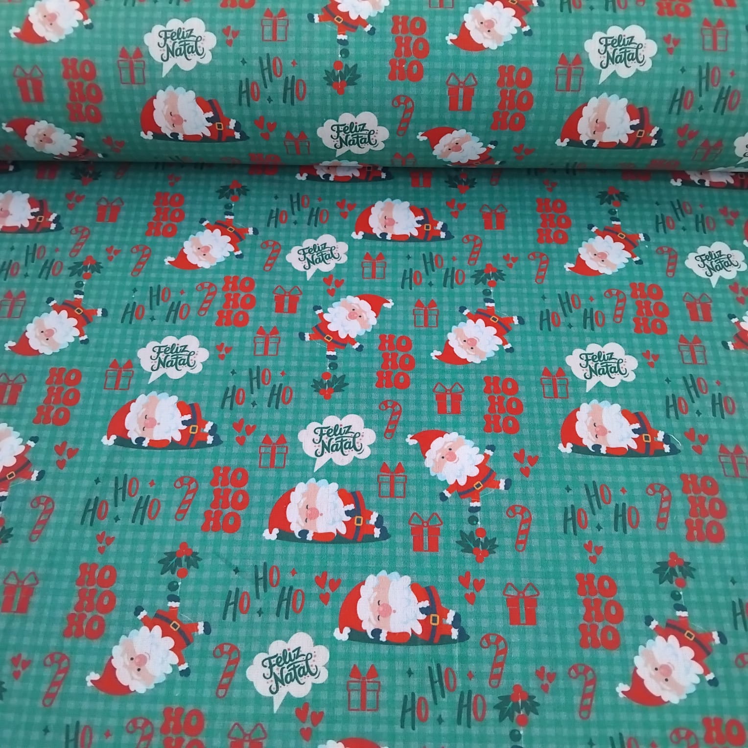 Tricoline de Natal Papai Noel Verde