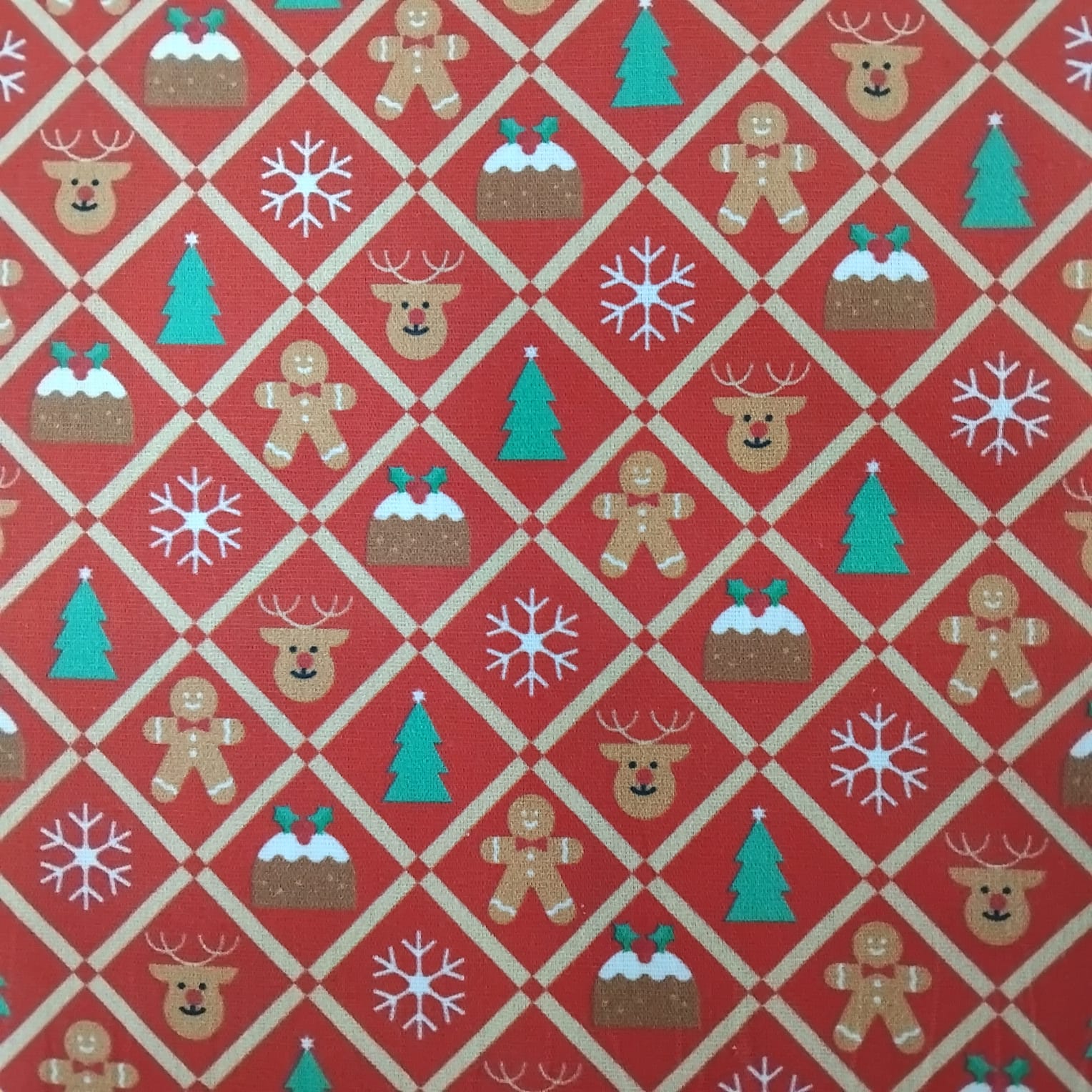 Tricoline Biscoitos de Natal Vermelho
