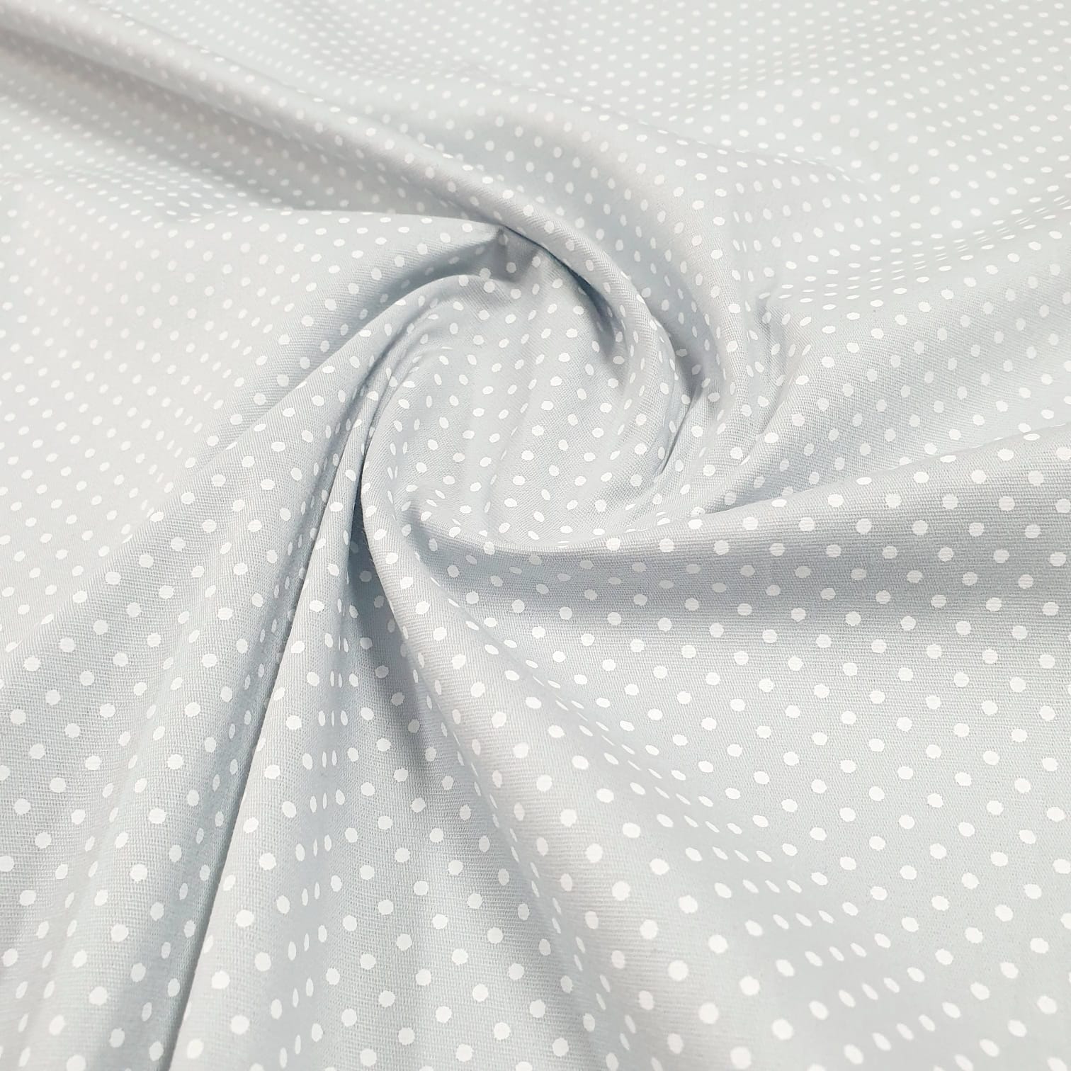 Tricoline Poá Pequeno Cinza