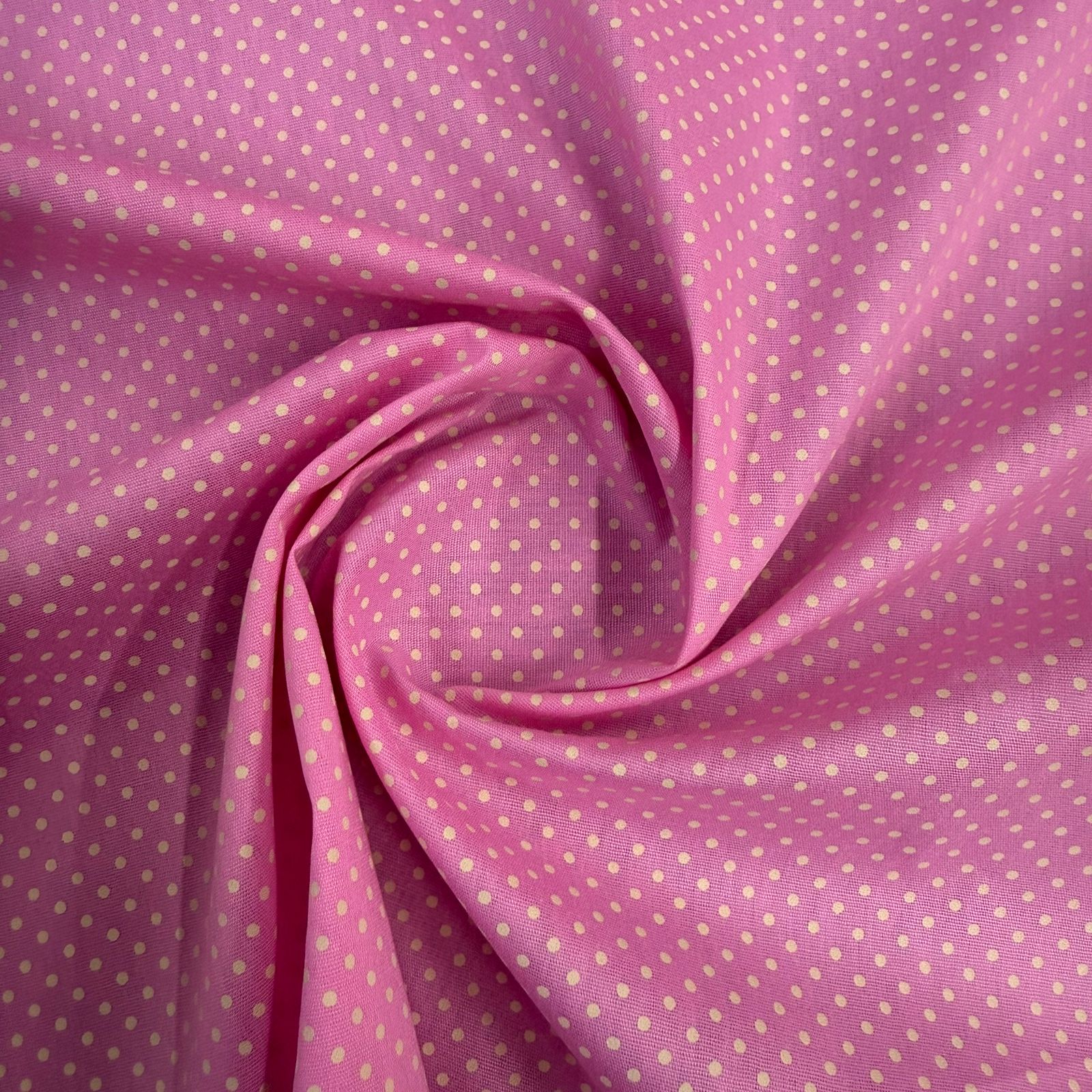 Tricoline Poá Pequeno Rosa  Claro 