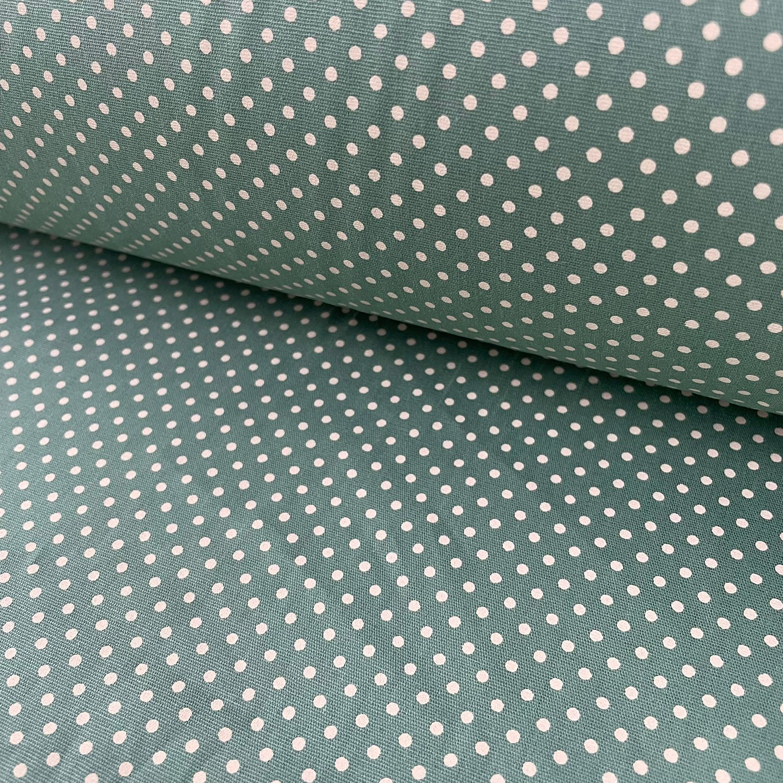 Tricoline Poá Pequeno Verde Antigo