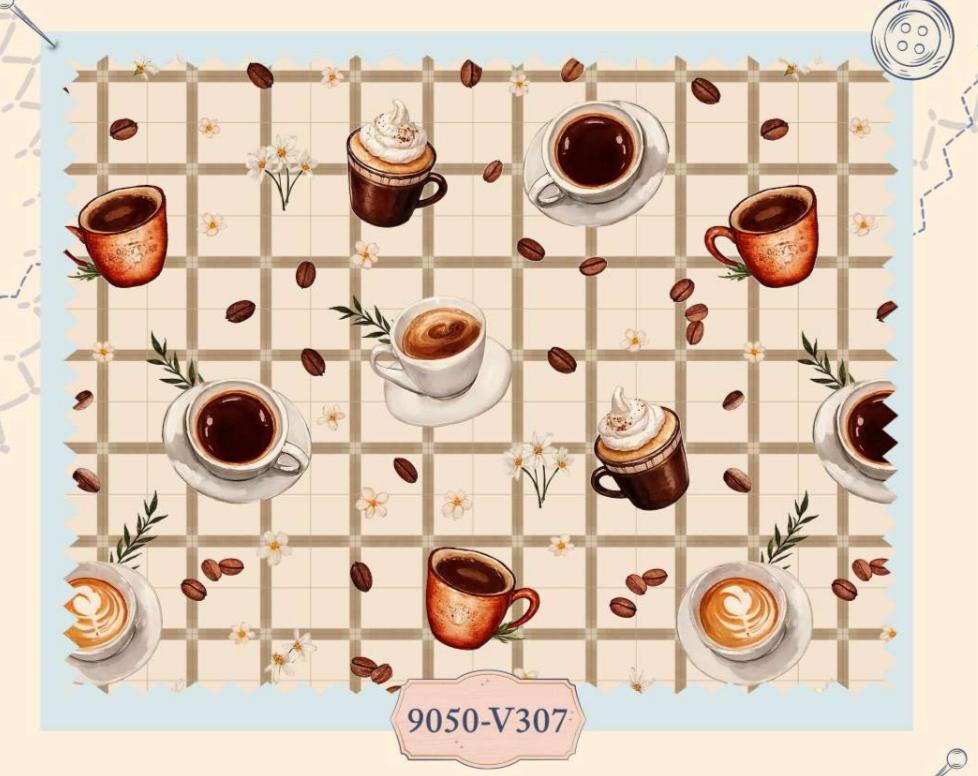 Tricoline Café  Fundo Bege