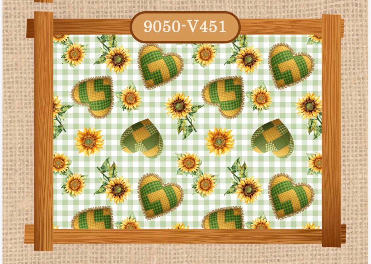 Tricoline Digital  Corações Xadrez Junino   