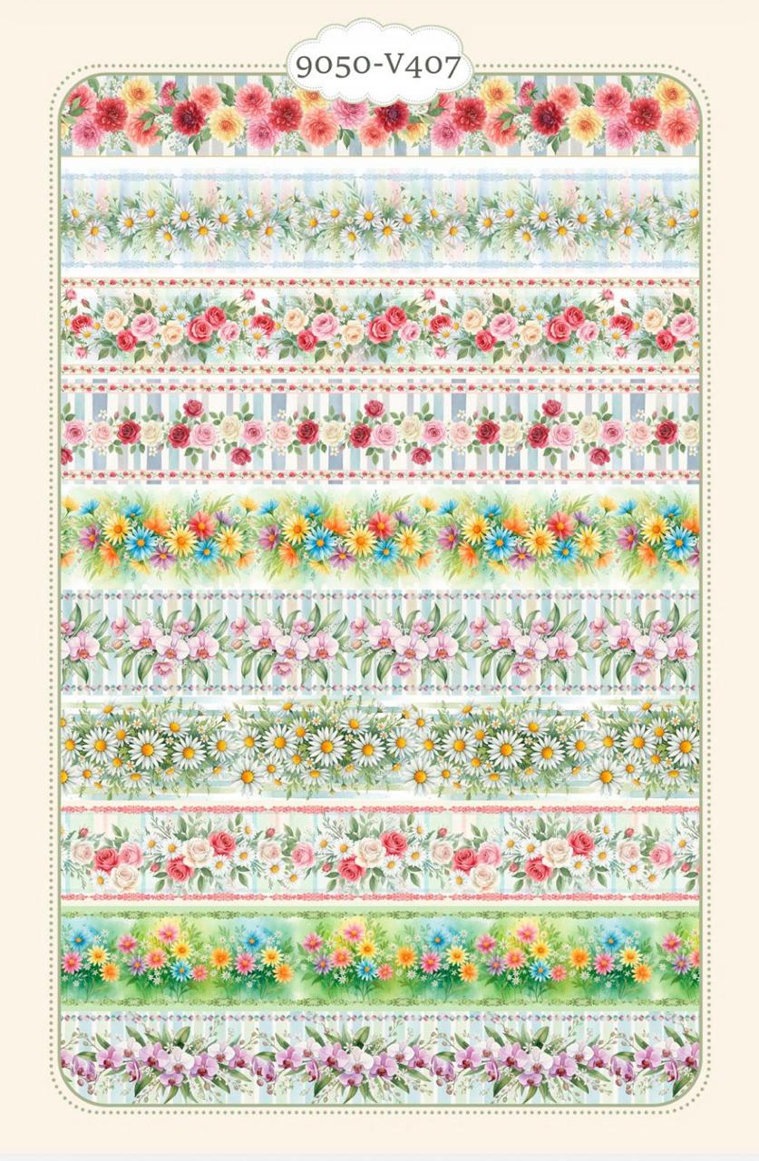 Tricoline Barrado Floral 