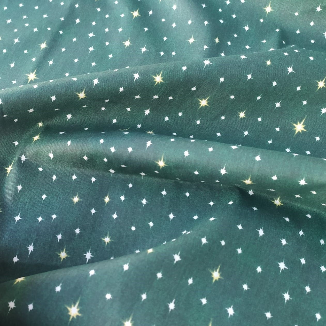 Tricoline Exclusivo Marantex Natal Estrelas Verde