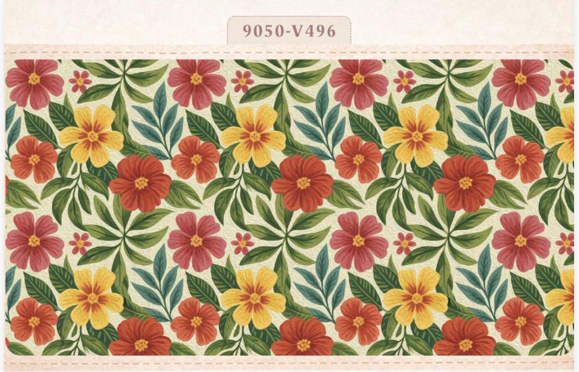 Tricoline Floral  Rosas Fundo bege Escuro 