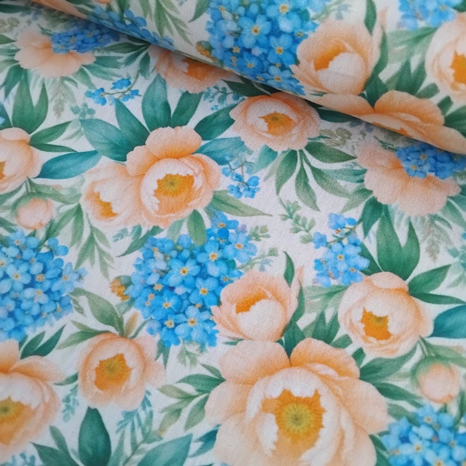 Tricoline Floral Salmão 
