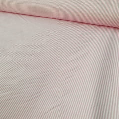 Tricoline Listras finas Rosa Bebê
