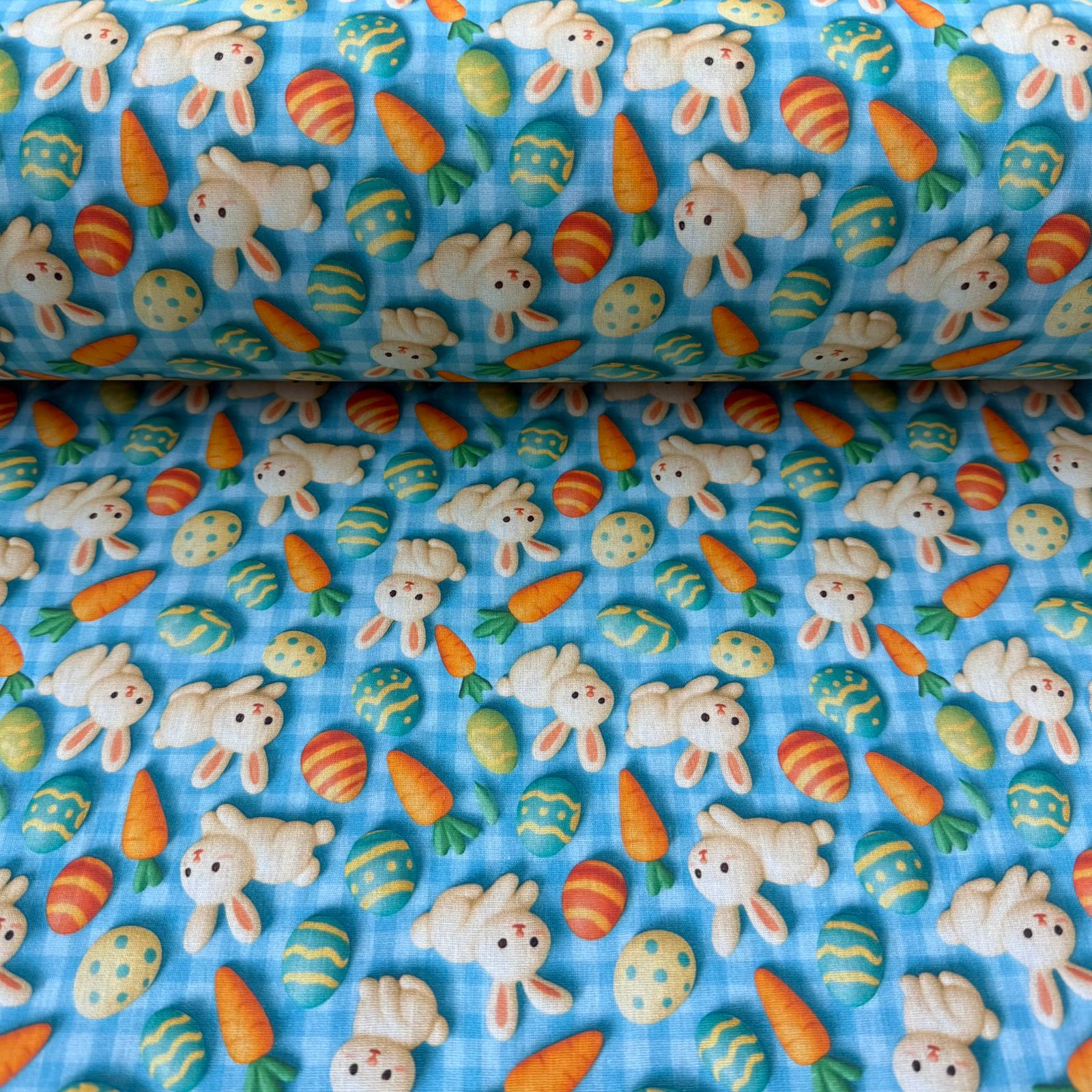 Tricoline Páscoa Coelhinhos Verde