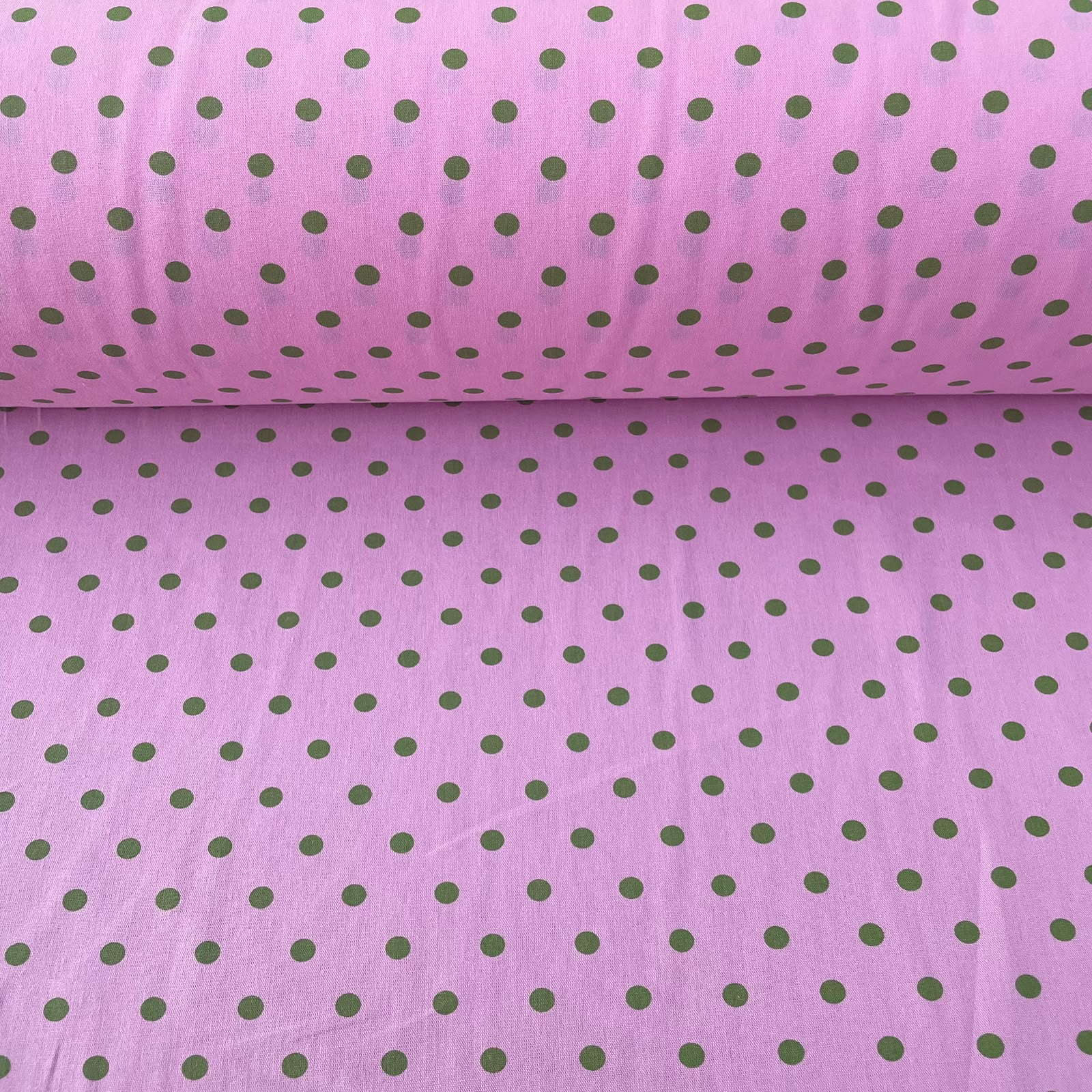 Tricoline Poá Rosa com Marrom