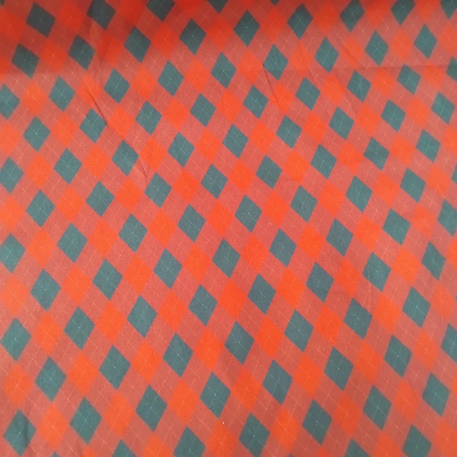 Tricoline Xadrez  Natal Vermelho com Verde 