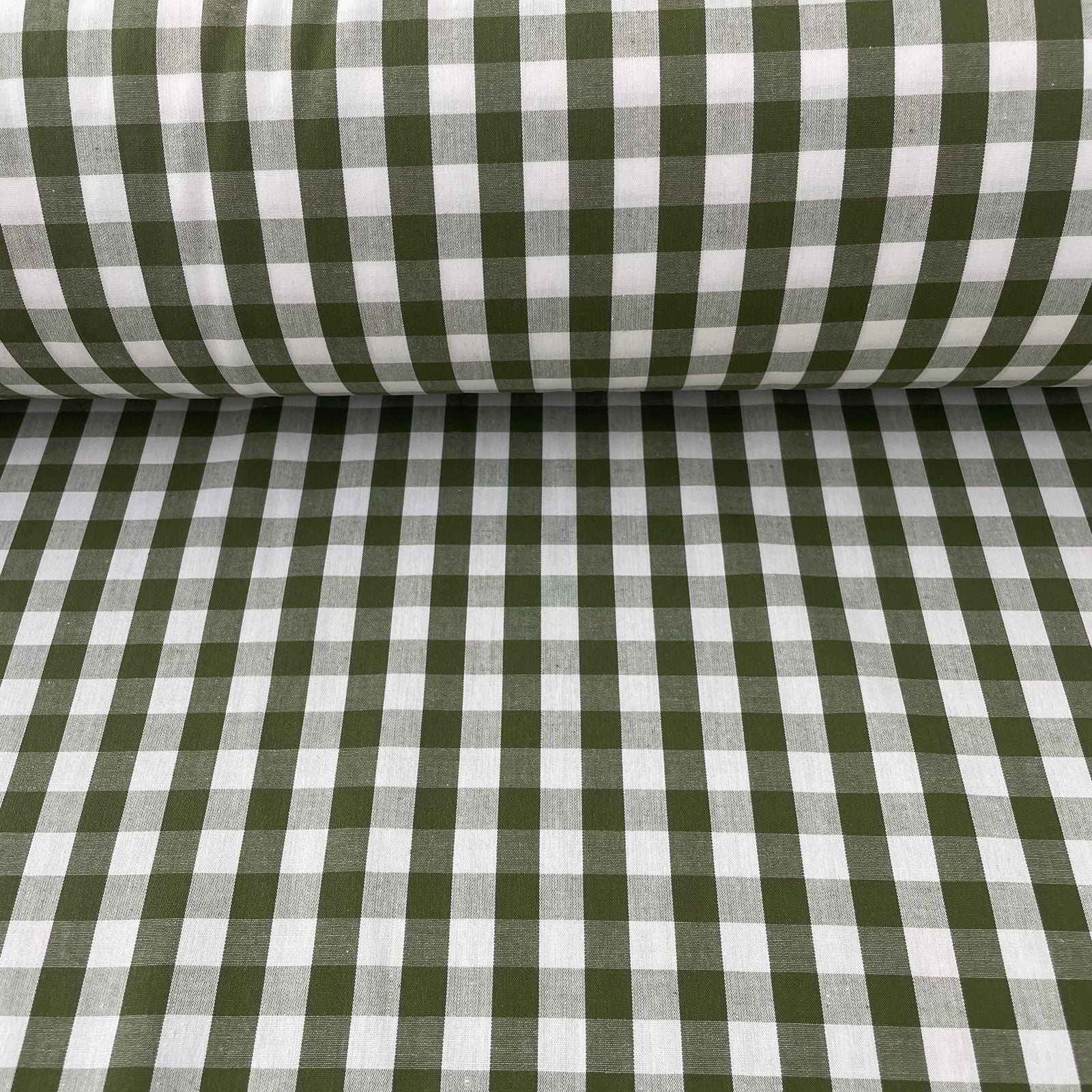 Tricoline Xadrez 1cm Fio Tinto P Verde
