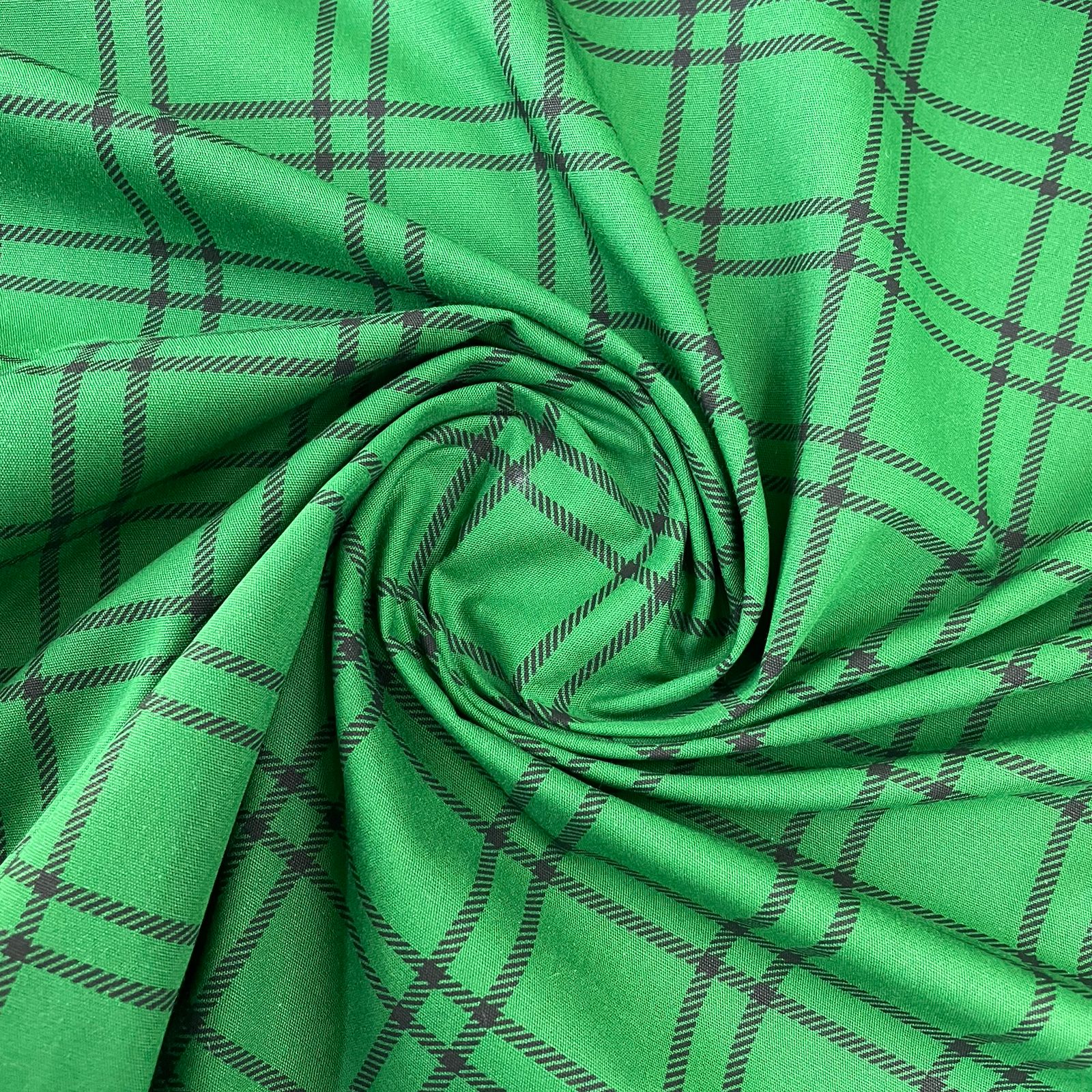 Tricoline Xadrez Verde Bandeira Duas Listras